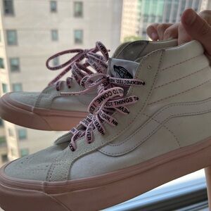 Anti social social club Original vans men’s size 7 pink and white